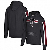 Atlanta Falcons Mitchell & Ness Three Stripe Pullover Hoodie Black,baseball caps,new era cap wholesale,wholesale hats